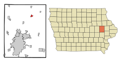 Location of Central City, Iowa