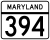 Maryland Route 394 marker
