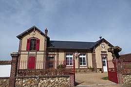 The town hall and school in Saint-Ange-et-Torçay
