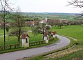 Le chemin de croix menant au cimetière de Medelsheim.