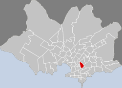 Location of Larrañaga in Montevideo