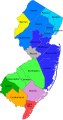 Image 2Metropolitan statistical areas and divisions of New Jersey; those shaded in blue are part of the New York City Metropolitan Area, including Mercer and Warren counties. Counties shaded in green, including Atlantic, Cape May, and Cumberland counties, belong to the Philadelphia Metropolitan Area. (from New Jersey)
