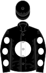 Black, white disc, black sleeves, white spots