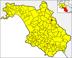 Pertosa within the Province of Salerno