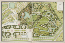 Plan jardin Chateau de la Reine Versailles