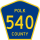 County Road 540 marker