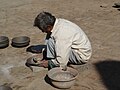 Pottery making in Kathmandu.