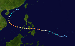 颱風雷伊的路徑圖