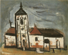 Yuzo Saeki : L'église de Villiers-sur-Morin, 1928.