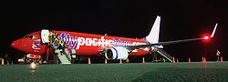 Eine Boeing 737-800 der Pacific Blue