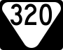 State Route 320 marker
