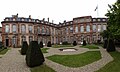 Panoramic view through the garden on Place Broglie