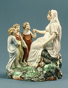 Daniel Adzer's allegorical porcelain figurine.