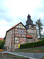 Juli:Die ungewöhnliche Dorfkirche von Dippach im Wartburgkreis.