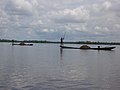 Sand extraction in the Wouri River