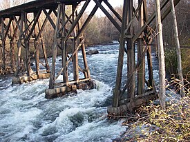 Winnipesaukee River entering Franklin