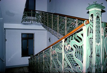 Stairway of the Otto Wagner House on 3 Köstlergasse, where Wagner had his apartment