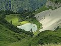 Il lago Spigorel in estate