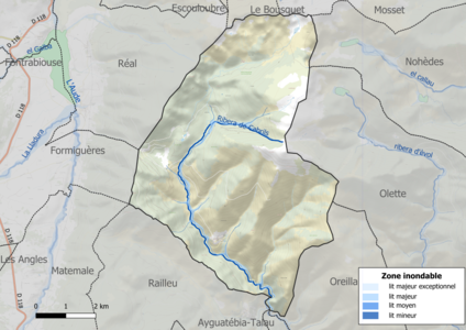 Carte des zones inondables.