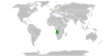 Location map for Angola and Ireland.