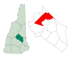 Location in Belknap County, New Hampshire