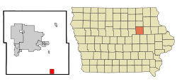 Location of La Porte City, Iowa