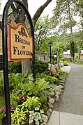 The entrance on the Shelburne Falls side of the bridge