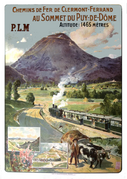 Publicity poster for the Puy-de-Dôme railway, about 1910