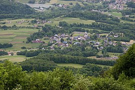 A panoramic view of the village of Cléry