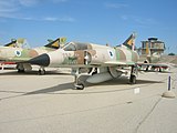 A Dassault Mirage III Shahak of 101 Squadron "First Fighter" in the IAF Museum at Hatzerim Airbase