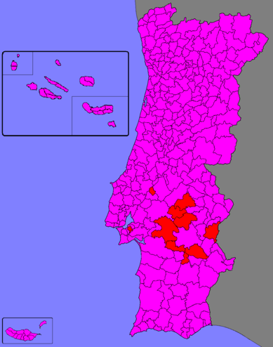 Strongest candidate by municipality.