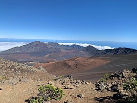 Vue du cratère du Haleakalā.