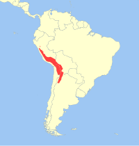 Actualmente se distribuyen por el noroeste de Argentina , noreste de Chile , sur de Perú y suroeste Bolivia , en los Andes , por todo el oeste de Sudamérica, cerca del Pacífico.