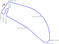 1994 até 2001 - Clark kurve e Senna kurve tornaram-se mais lentas (6,823 km)