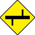 W 017R Staggered Crossroads Ahead - Right