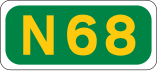 N68 road shield}}