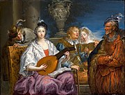 Le Concert, par l'artiste autrichien Johann Georg Platzer, vers 1740.