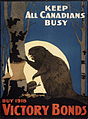Image 27A Canadian war bond poster that depicts an industrious beaver, a national symbol of Canada (from Culture of Canada)