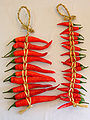 Red chili peppers tied with saekki (straw ropes)