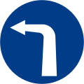 Turn left ahead