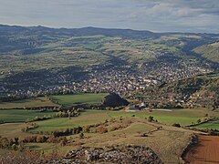 La ville vue du sommet ouest du truc du Midi.