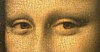 Closeup of eyes of female in the painting Mona Lisa