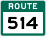 Route 514 marker