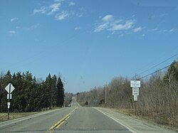 PA 77 northbound entering Concord Township