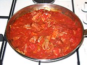 Amatriciana sauce is a traditional Italian pasta sauce based on guanciale (cured pork cheek), pecorino cheese, and tomato.