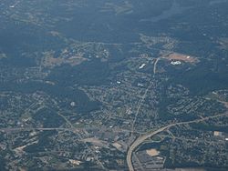 Aerial view of Prices Corner