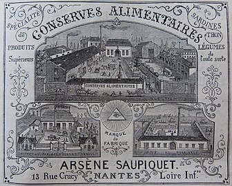 Affiche publicitaire des usines Saupiquet.