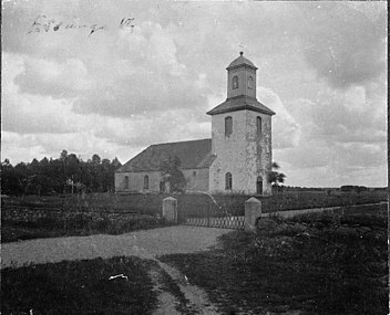 Gamla kyrkan från nordväst. Foto före 1903.