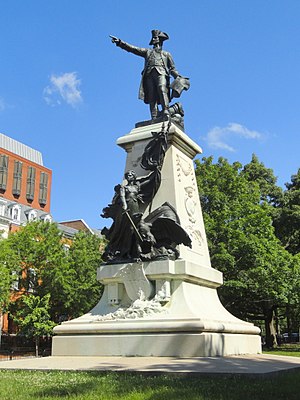 The Rochambeau statue in 2012