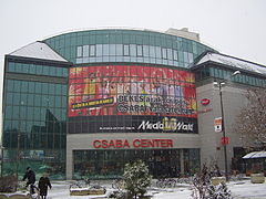 Un Media Markt dans le centre commercial Csaba-Center à Békéscsaba en Hongrie.